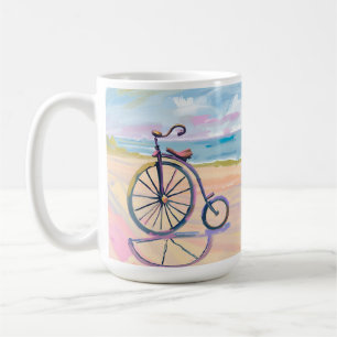 Mug Vélocipède bicyclette garé sur la plage