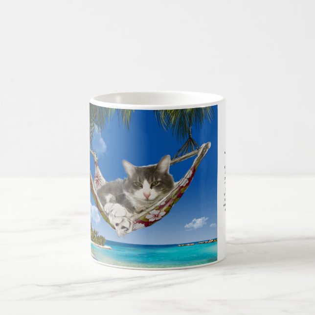 Mug Velours côtelé dans le des Caraïbes (chat dans (Centre)