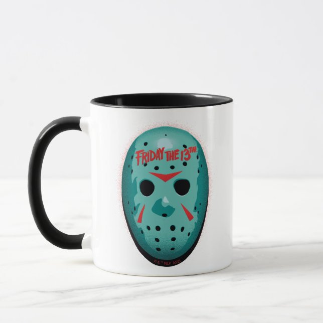Mug Vendredi 13 | Graphique de masque de hockey bleu (Gauche)