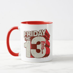 Mug Vendredi 13   Logo 3D empilé saignant