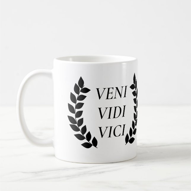 Mug Veni Vidi Vici Je Suis Venu J'Ai Vu J'Ai Conquis (Gauche)