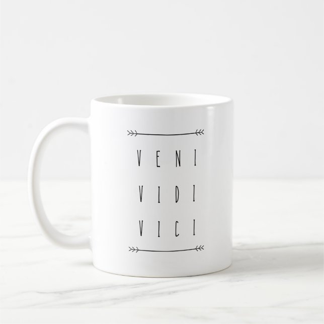 Mug Veni Vidi Vici Je Suis Venu J'Ai Vu J'Ai Conquis (Gauche)