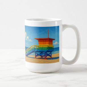 Mug Venice Beach Rainbow Lifeguard Stand