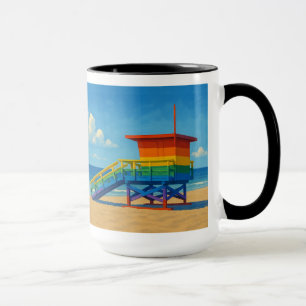 Mug Venice Beach Rainbow Lifeguard Stand
