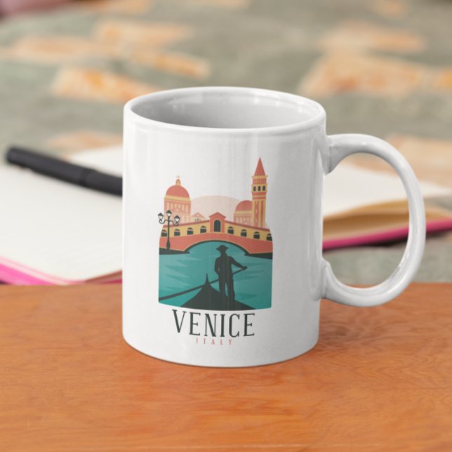 Mug Venice Italie Vintage voyage Gondola (Venice Italy Gondola Vintage Travel Coffee Mug)