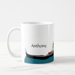 Mug Venise, Italie Gondola et Gondolier Personnalisé