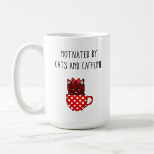 Mug VENTE LIMITÉE Motivée par les chats et la caféine