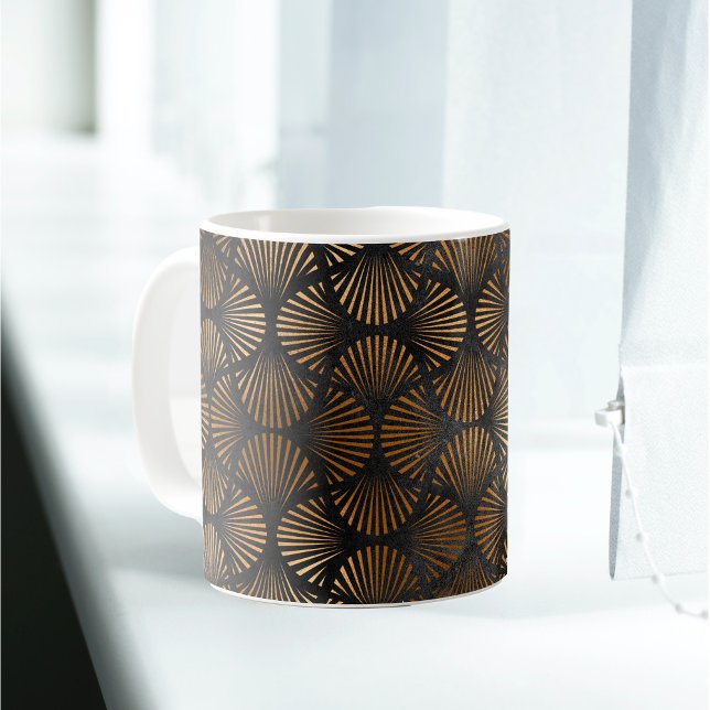 Mug Ventilateur de cuivre noir Art Déco Graphisme (Créateur téléchargé)