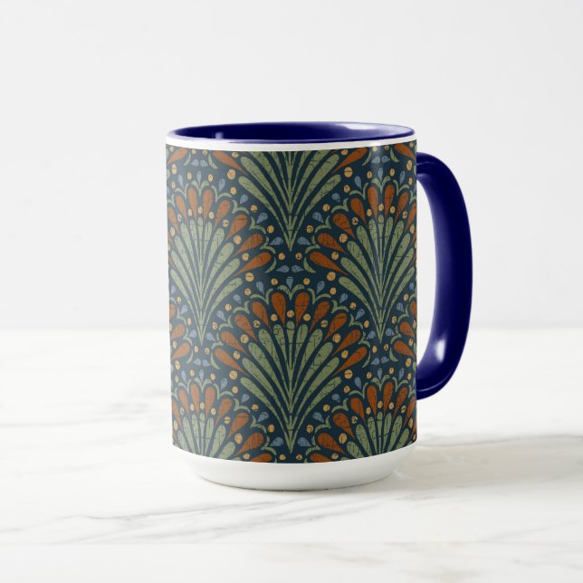 Mug Ventilateur de pétoncles de Bohême, Olivier, Rouil (Devant droit)