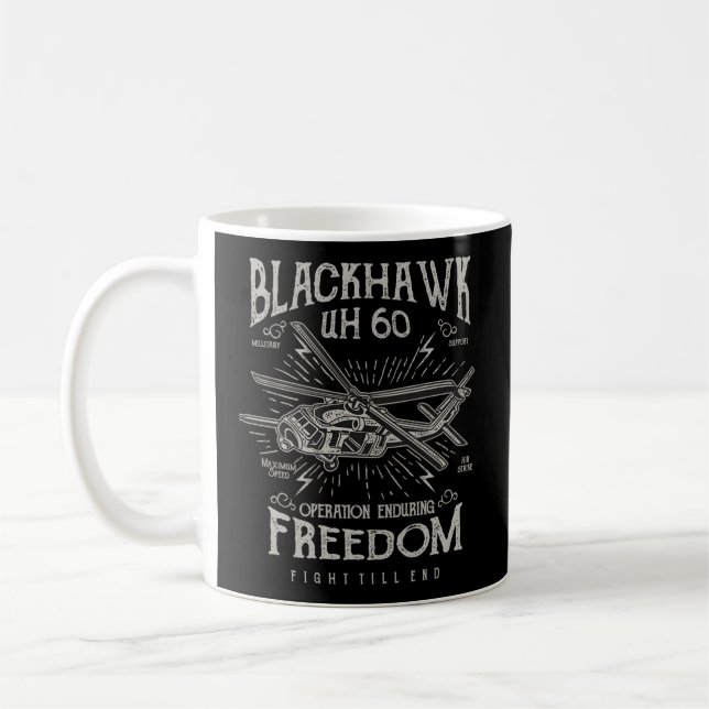 Mug Ventilateur de pilote d'hélicoptère Blackhawk Euh  (Gauche)