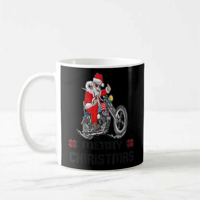 Mug Ventilateur moto Père Noël Joyeux Noël Noël Noël N (Gauche)