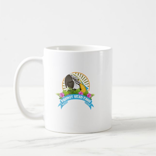 Mug Ventilateurs de tête de perroquet Macaw Oiseau de  (Gauche)