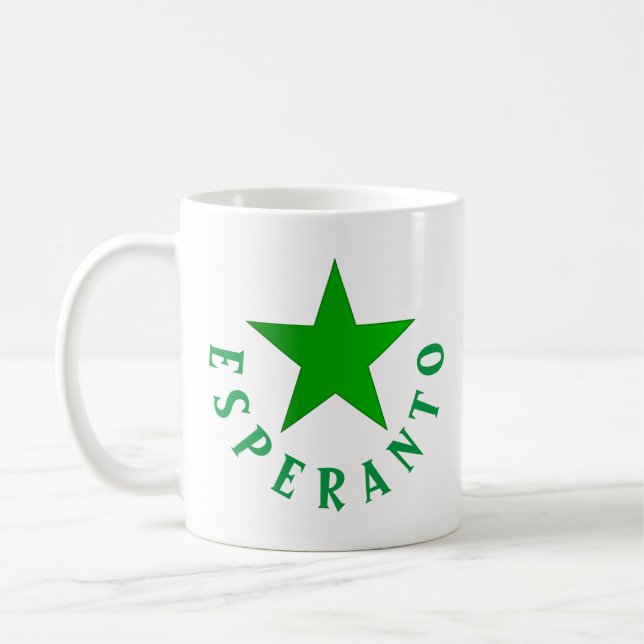 Mug Verda Stelo (Esperanto Star) (Gauche)