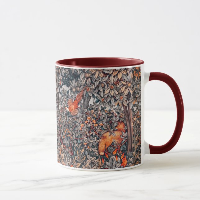 Mug VERDURE, ANIMAUX FORESTIERS Pheasant, Renard rouge (Droite)