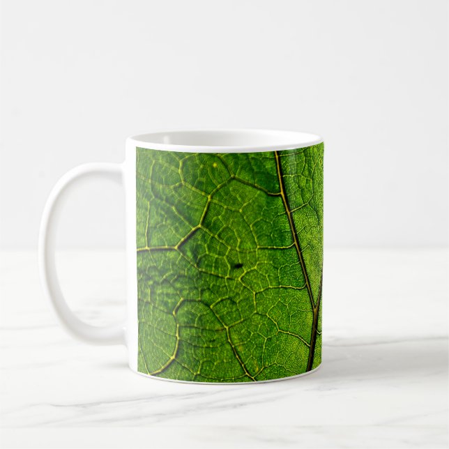 Mug Verdure des veines feuilles de papillon (Gauche)