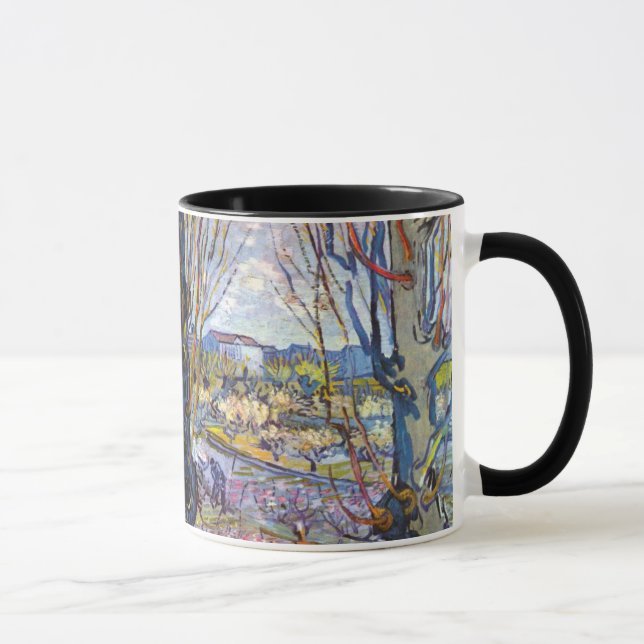 Mug Verger en fleurs avec peupliers de Vincent Van Gog (Droite)