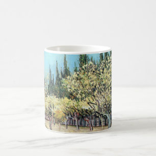 Mug Verger en fleurs de Van Gogh, bordé de cyprès