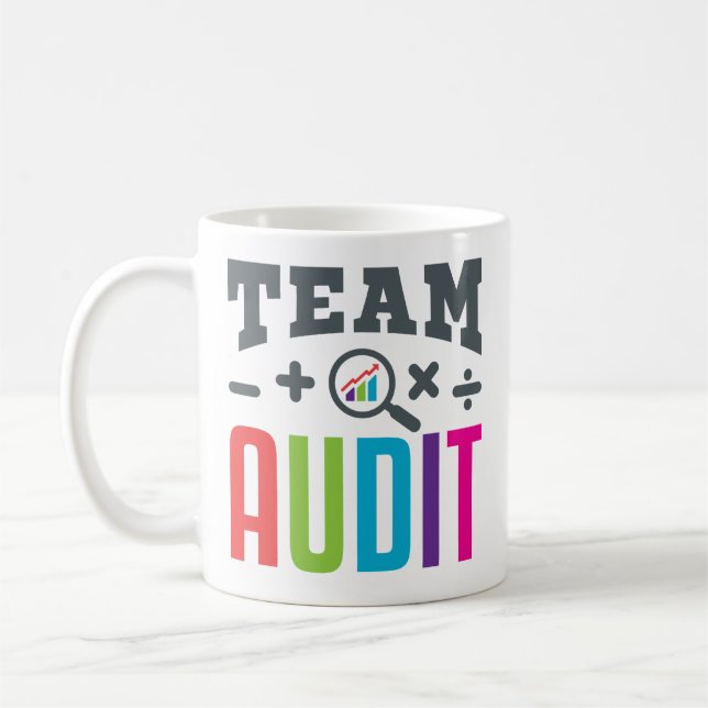 Mug Vérificateur d'équipe Comptable du groupe de vérif (Gauche)