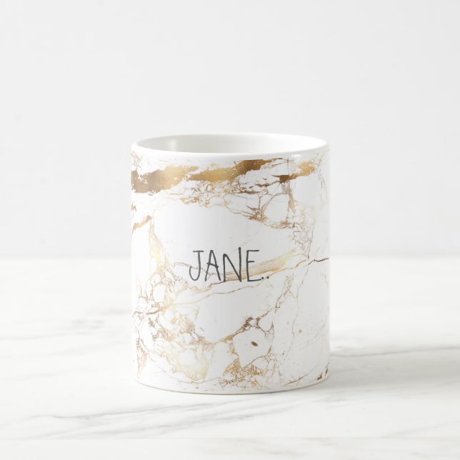Mug VÉRIFICATIONS D'OR PixDezines MARBRE BLANC+FAUX (Centre)