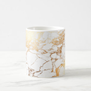 Mug VÉRIFICATIONS D'OR PixDezines MARBRE BLANC+FAUX