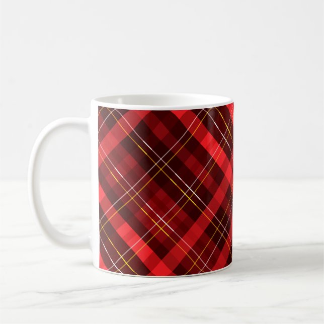 Mug Vérifications Rouges de Noël (Gauche)