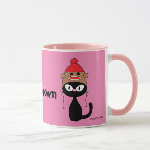 Mug Vérifie Miaou! Chat Noir de Dessin Animé avec Chap