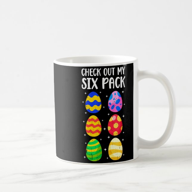 Mug Vérifiez Mon Six Pack Drôle de Œuf de Pâques Abs W (Droite)