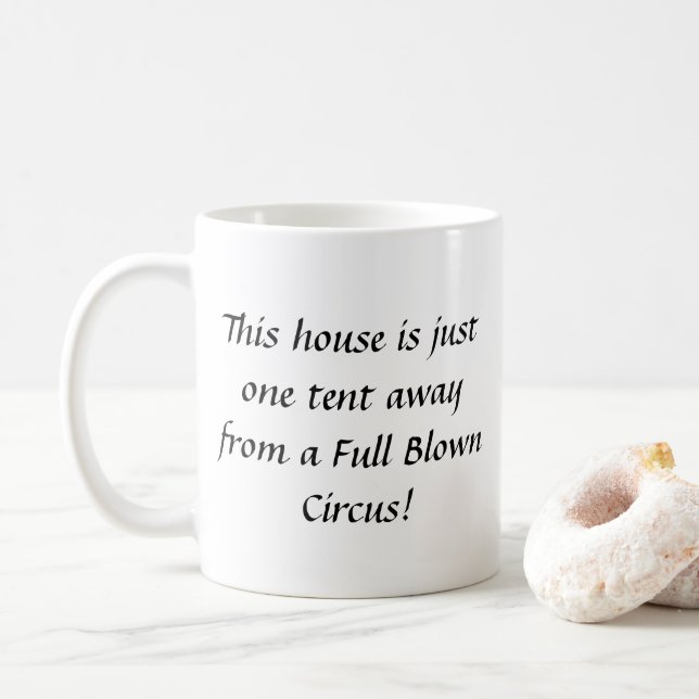 Mug Véritable cirque de famille drôle (Avec donut)