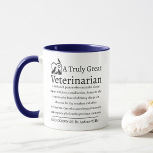 Mug Véritable grand Amoureux des animaux vétérinaire