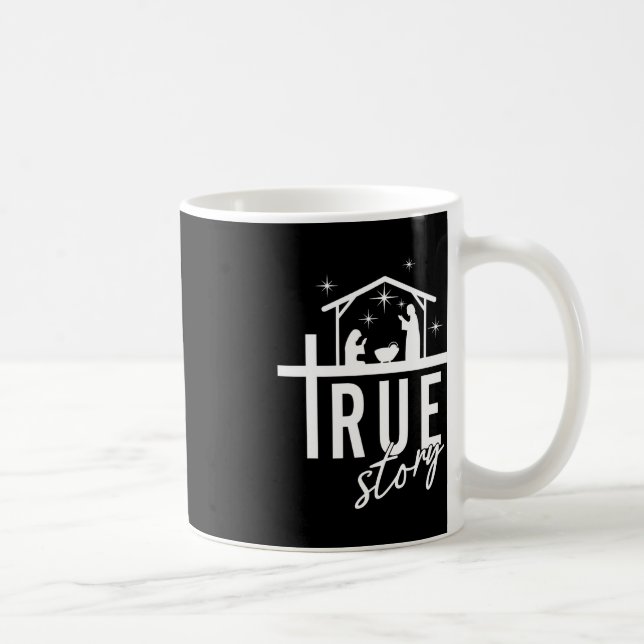 Mug Véritable Histoire De Jésus Naissance Noël Scène D (Droite)