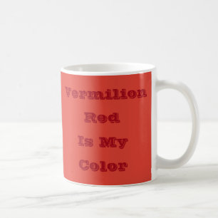 Mug Vermilion Rouge Automne Saison Automne Couleur Sol