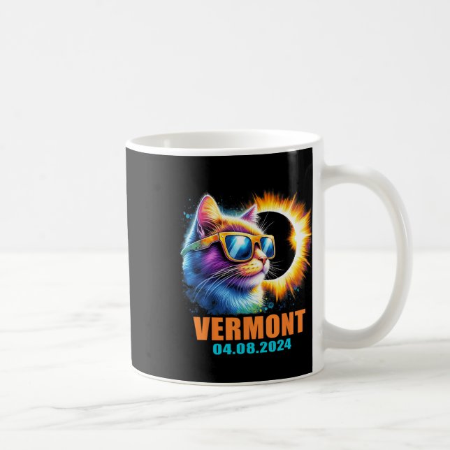 Mug Vermont Total Solaire Eclipse 2024 Cat Solaire Ecl (Droite)