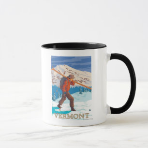 Mug VermontSkier transportant des skis