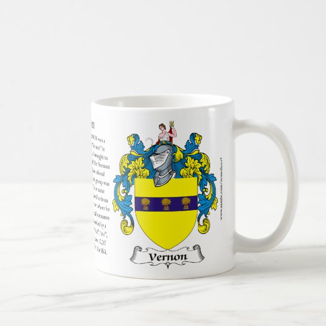Mug Vernon, l'origine, la signification et la crête (Droite)