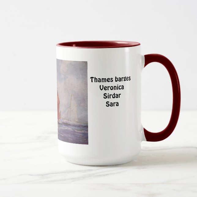 Mug Veronica Sirdar Sara de péniches de la Tamise (Droite)