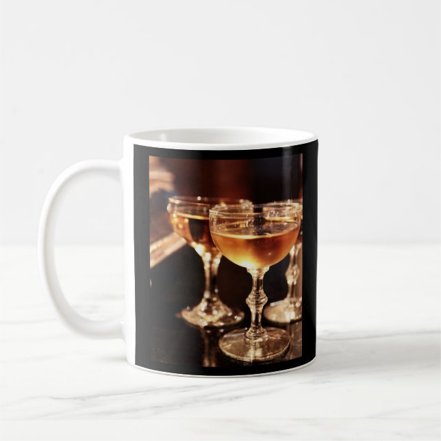 Mug verre à champagne toast doré (Gauche)