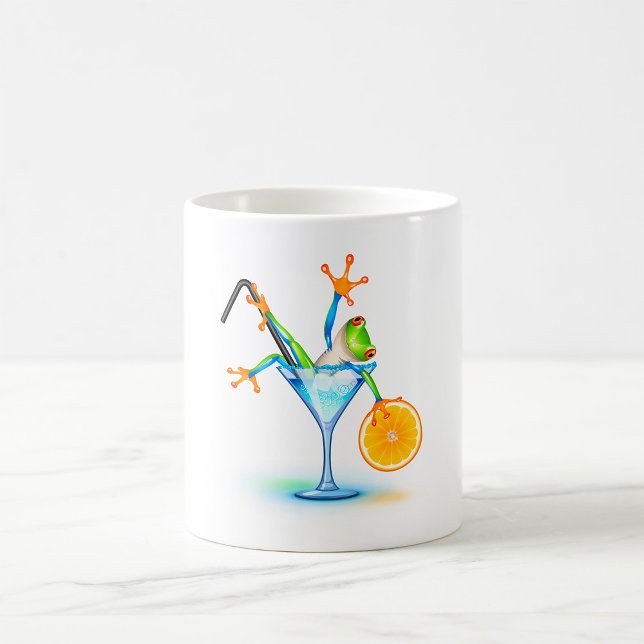 Mug Verre à cocktail Grenouille d'Arbre Coloré (Créateur téléchargé)
