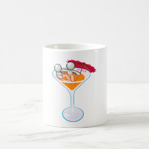 Mug Verre à Martini de Cocktail Tropical Personnage de