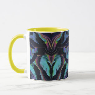 Mug Verre Abstrait de Coulée Acrylique Néon Luminescen