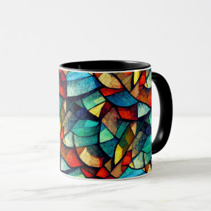 Mug Verre coloré en verre coloré Abstraction