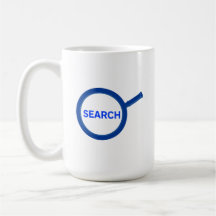 Verre grossissant de recherche bleu