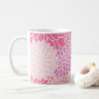 Mug Verre Motif rose moderne Dahlia