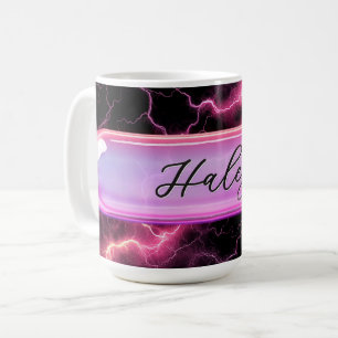Mug Verre personnalisé Girl Power avec nom personnalis