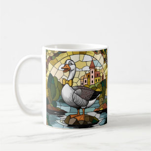 Mug Verre Tiré Art, Verre Tiré Oie Silencieuse