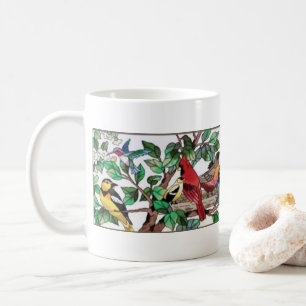 Mug Verre Trait Beau Art Beaux Fleuves & Oiseaux