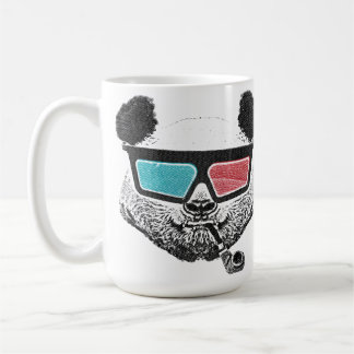 Mug Verres à trois dimensions de panda vintage