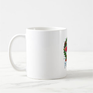 Mug Verres à vin rouge de Noël Couronne de houx Bonhom