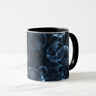 Mug Verres bleus, bokeh