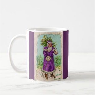 Mug vers 1910 Le Père Noël en robe violette