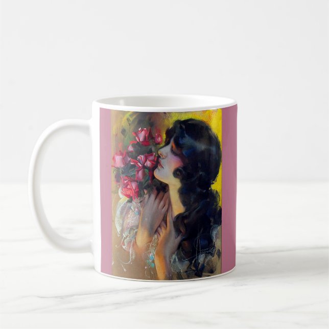 Mug vers 1910 rêve de rose (Gauche)